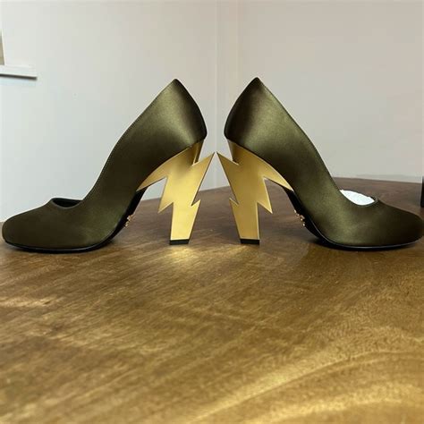 prada lightening heels|Prada heels.